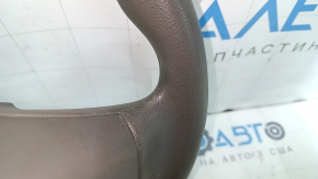 Naked steering wheel Nissan Versa 12-19 usa dark gray, rubber, worn, needs cleaning