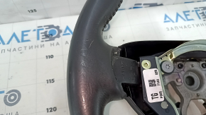 Naked steering wheel Nissan Leaf 13-17 leather black with heating, scratches, worn, dents