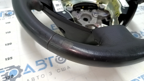 Naked steering wheel Nissan Leaf 13-17 leather black with heating, scratches, worn, dents