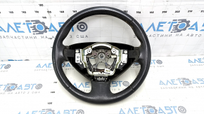 Naked steering wheel Nissan Leaf 13-17 leather black with heating, cracks, worn, scratches, needs cleaning