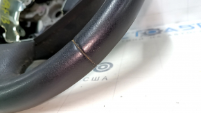 Naked steering wheel Nissan Leaf 13-17 leather black with heating, cracks, worn, scratches, needs cleaning