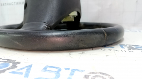 Naked steering wheel Nissan Leaf 13-17 leather black with heating, cracks, worn, scratches, needs cleaning