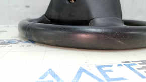 Naked steering wheel Nissan Leaf 13-17 leather black with heating, cracks, worn, scratches, needs cleaning