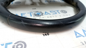 Naked steering wheel Nissan Leaf 13-17 leather black with heating, cracks, worn, scratches, needs cleaning