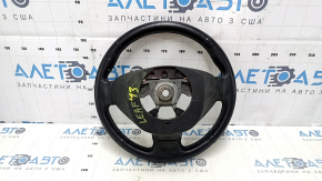 Naked steering wheel Nissan Leaf 13-17 leather black with heating, cracks, scratches, worn, dents