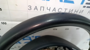 Steering wheel naked Infiniti QX30 17-19 leather black, white stitching, scratches, cut