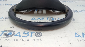 Steering wheel naked Infiniti QX30 17-19 leather black, white stitching, scratches, cut
