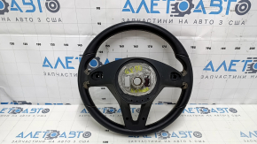 Naked steering wheel Infiniti QX30 17-19 leather black, white stitching, scratches, worn