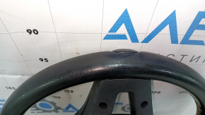Naked steering wheel Infiniti QX30 17-19 leather black, white stitching, scratches, bumps