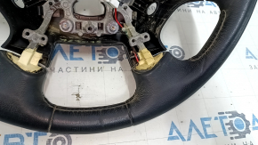 Naked steering wheel Infiniti JX35 QX60 13-14 pre-rest, leather, black, heated, scratches, needs cleaning, bumps