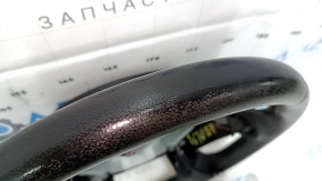 Bare steering wheel Infiniti JX35 QX60 13-14 prerest, leather, black, worn, scratches, bump, without pads