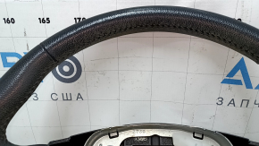 Naked steering wheel Nissan Pathfinder 13-16 leather black, scratches, for dry cleaning, without pads