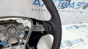 Naked steering wheel Nissan Pathfinder 13-16 leather black, scratches, for dry cleaning, without pads