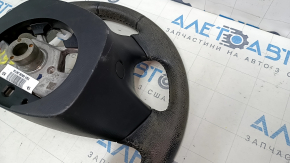Naked steering wheel Nissan Pathfinder 13-16 leather black, scratches, for dry cleaning, without pads