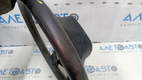 Naked steering wheel Nissan Pathfinder 13-16 leather black, scratches, for dry cleaning, without pads
