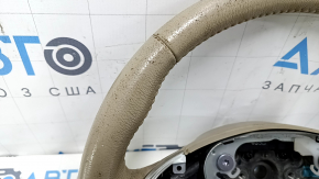 Naked steering wheel Nissan Pathfinder 13-16 leather beige, heated, worn, scratches