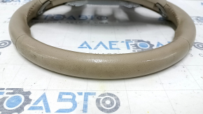 Naked steering wheel Nissan Pathfinder 13-16 leather beige, heated, worn, scratches