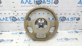 Naked steering wheel Nissan Pathfinder 13-16 leather beige, heated, worn, scratches