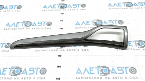 Right dashboard trim Ford Fusion mk5 17-20 gray, wood insert, for cleaning