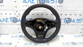 Naked steering wheel Chevrolet Bolt 17 leather black, heated, without buttons and petals, scratches, abrasions