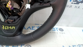 Naked steering wheel Chevrolet Bolt 17 leather black, heated, without buttons and petals, scratches, abrasions