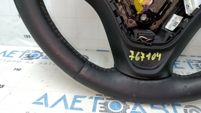 Naked steering wheel Chevrolet Bolt 17 leather black, heated, without buttons and petals, scratches, abrasions
