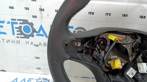 Naked steering wheel Chevrolet Bolt 17 leather black, heated, without buttons and petals, scratches, abrasions
