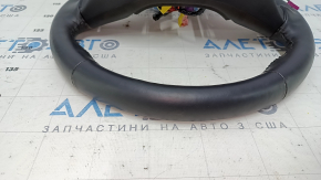 Naked steering wheel Chevrolet Bolt 17 leather black, heated, without buttons and petals, scratches, abrasions