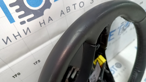 Naked steering wheel Chevrolet Bolt 17 leather black, heated, without buttons and petals, scratches, abrasions
