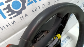 Naked steering wheel Chevrolet Bolt 17 leather black, heated, without buttons and petals, scratches, abrasions