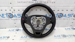 Naked steering wheel Chevrolet Bolt 17 leather black, heated, without buttons and petals, scratches, abrasions