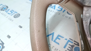 Bare steering wheel Nissan Rogue 14-16, beige rubber, needs cleaning, scuffed, broken mount