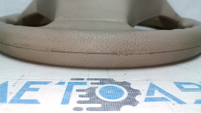 Bare steering wheel Nissan Rogue 14-16, beige rubber, needs cleaning, scuffed, broken mount