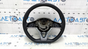Naked steering wheel Nissan Rogue 17-16 rubber black, broken fasteners