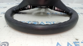 Naked steering wheel Nissan Rogue 17-16 rubber black, broken fasteners