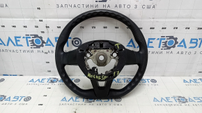 Naked steering wheel Nissan Rogue 17-16 rubber black, broken fasteners