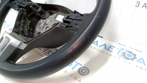 Naked steering wheel VW Passat b7 12-15 USA leather black, no buttons, worn, scratches, no buttons, bumps