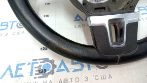 Naked steering wheel VW Passat b7 12-15 USA leather black, no buttons, worn, scratches, no buttons, bumps