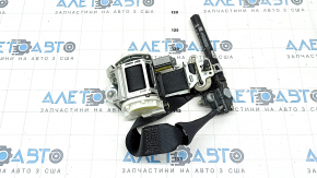 Driver's seat belt Ford Fusion mk5 17-20 black with tensioner, needs cleaning, cracked plastic on the mount