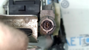 Driver's seat belt Ford Fusion mk5 17-20 black with tensioner, needs cleaning, cracked plastic on the mount