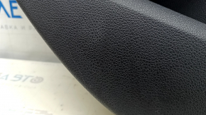 Door trim card rear left VW Passat b8 16-19 USA black with black insert plastic, armrest leather, molding black structure, with handle, scratches
