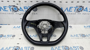 Naked steering wheel VW Jetta 19-24 leather black, without buttons and overlay, scuffs, dents