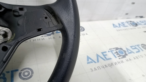 Naked steering wheel VW Jetta 19-24 leather black, without buttons and overlay, scuffs, dents