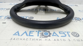 Naked steering wheel VW Jetta 19-24 leather black, without buttons and overlay, scuffs, dents