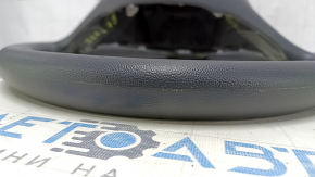 Naked steering wheel VW Jetta 19-24 leather black, without buttons and overlay, scuffs, dents