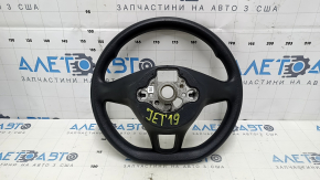 Naked steering wheel VW Jetta 19-24 leather black, without buttons and overlay, scuffs, dents