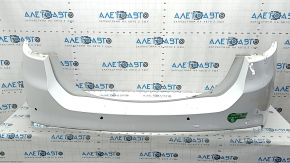 Rear bumper bare Ford Fusion mk5 13-18 for parking sensors, white, torn, dented, broken fasteners, scratches