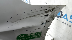 Rear bumper bare Ford Fusion mk5 13-18 for parking sensors, white, torn, dented, broken fasteners, scratches