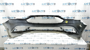 Front bare bumper Ford Fusion mk5 17-18 without parking sensors, white, YCC Taiwan, CAPA, torn, dented, broken fasteners, scratches