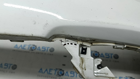 Front bare bumper Ford Fusion mk5 17-18 without parking sensors, white, YCC Taiwan, CAPA, torn, dented, broken fasteners, scratches